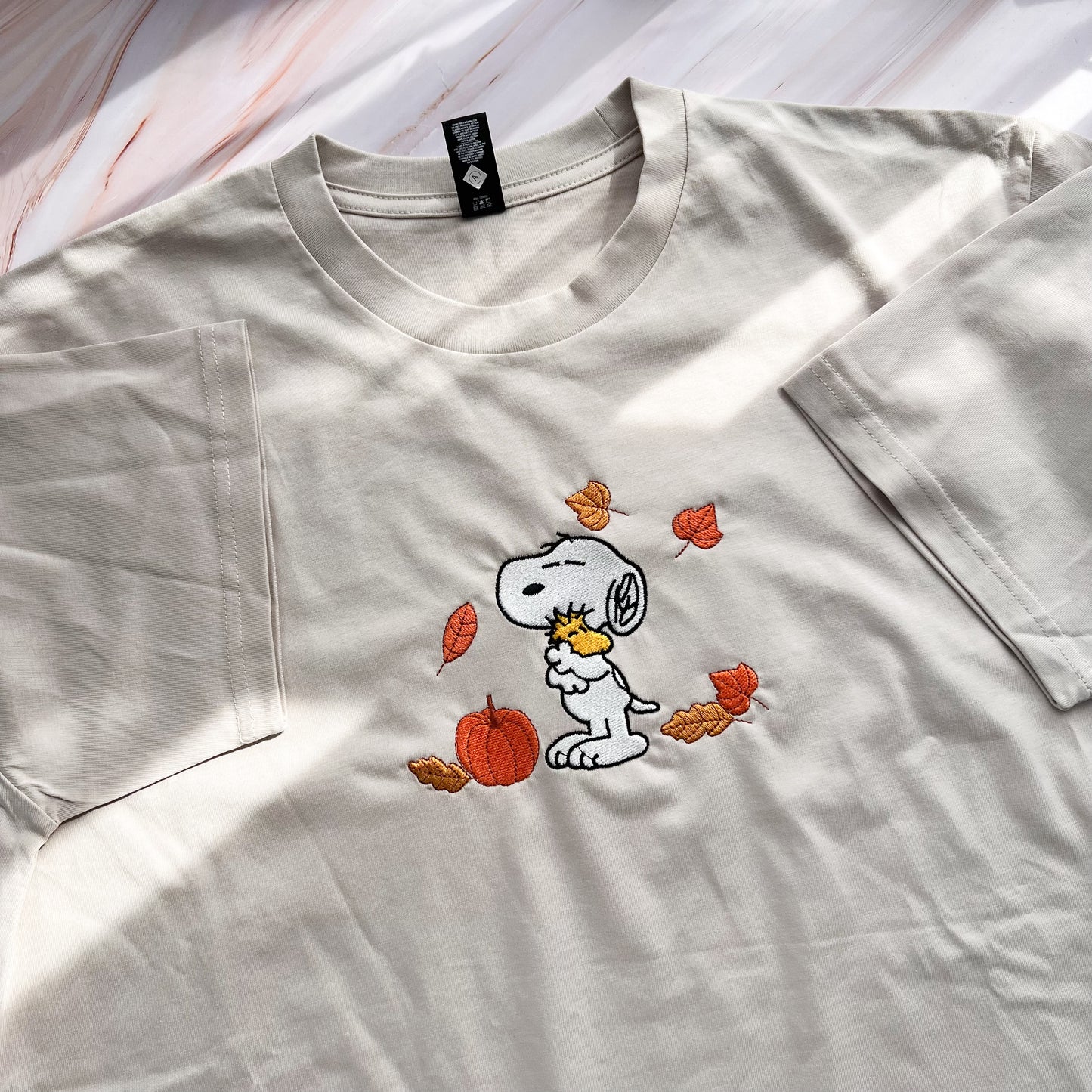 SAMPLE - Snoopy Fall Embroidered Tee - Size L