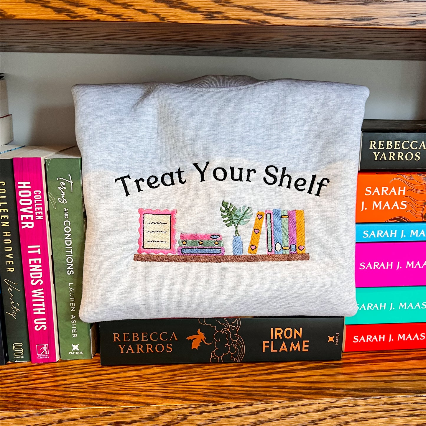Treat Your Shelf Embroidered Crew