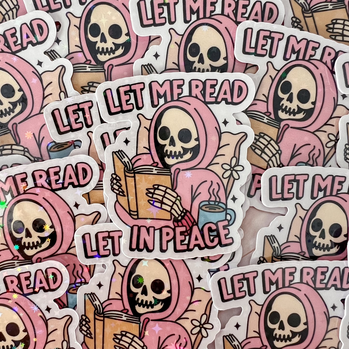 Let Me Read In Peace Sticker