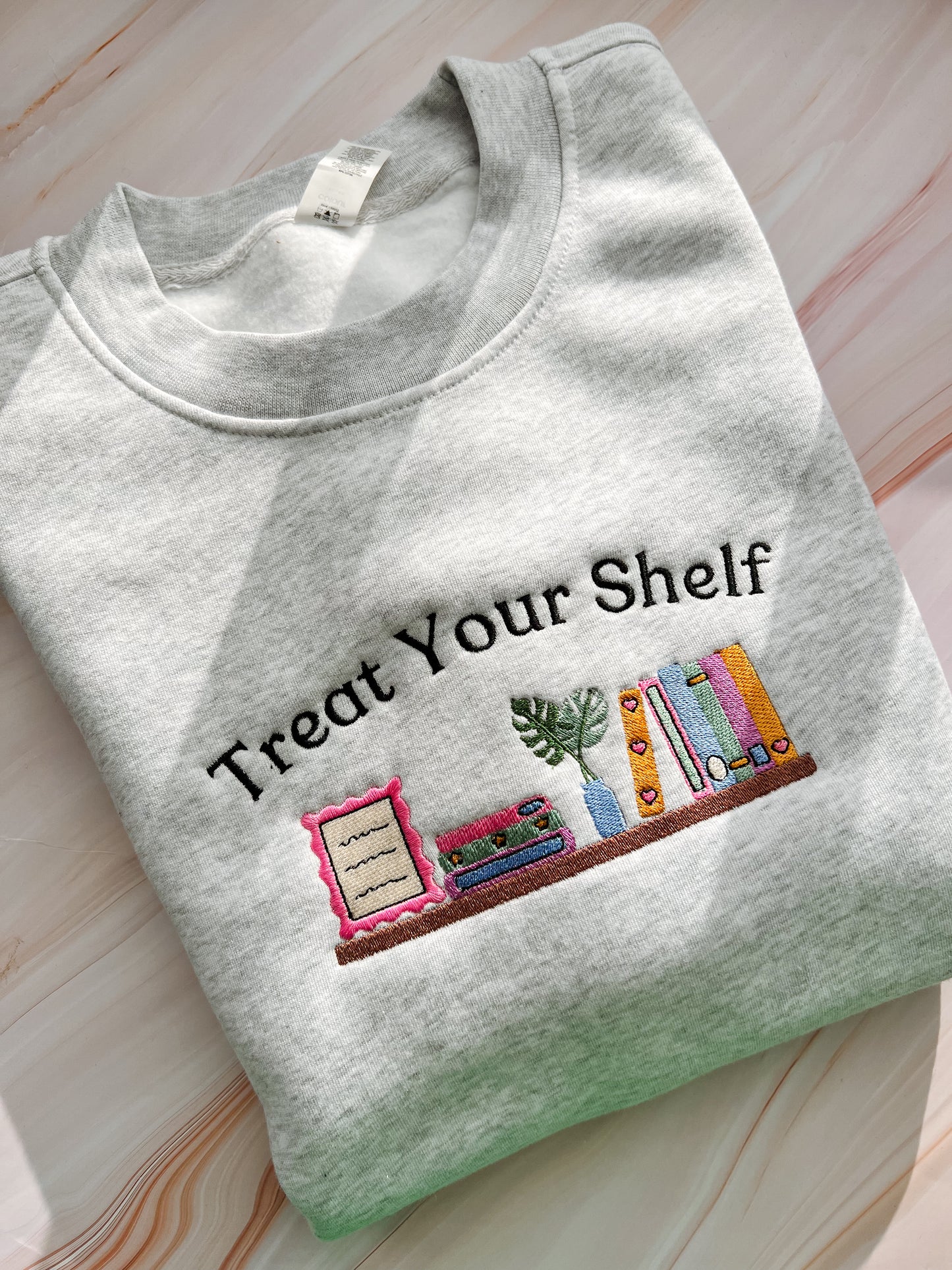 Treat Your Shelf Embroidered Crew