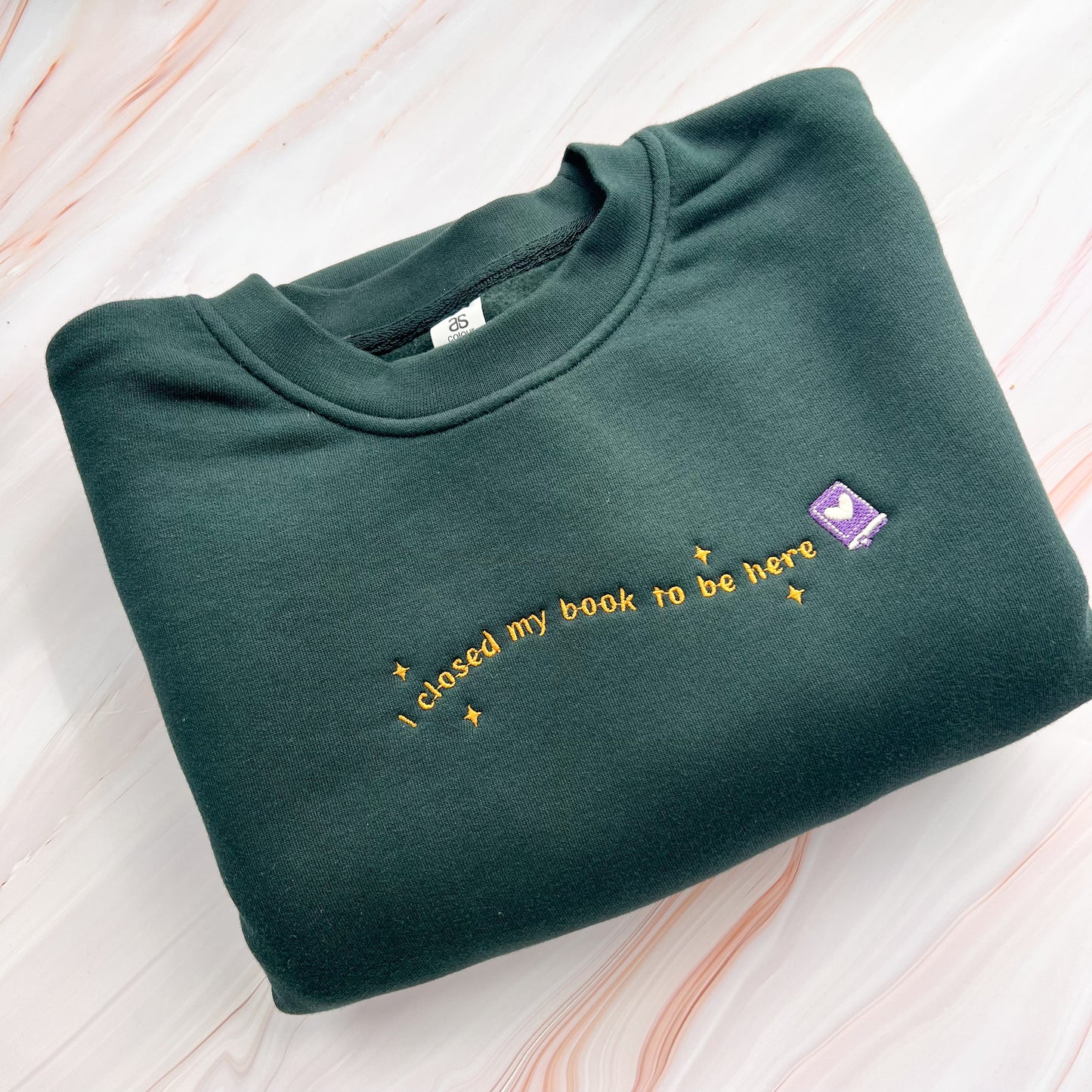 SECOND - I Closed My Book To Be Here Crew - size M