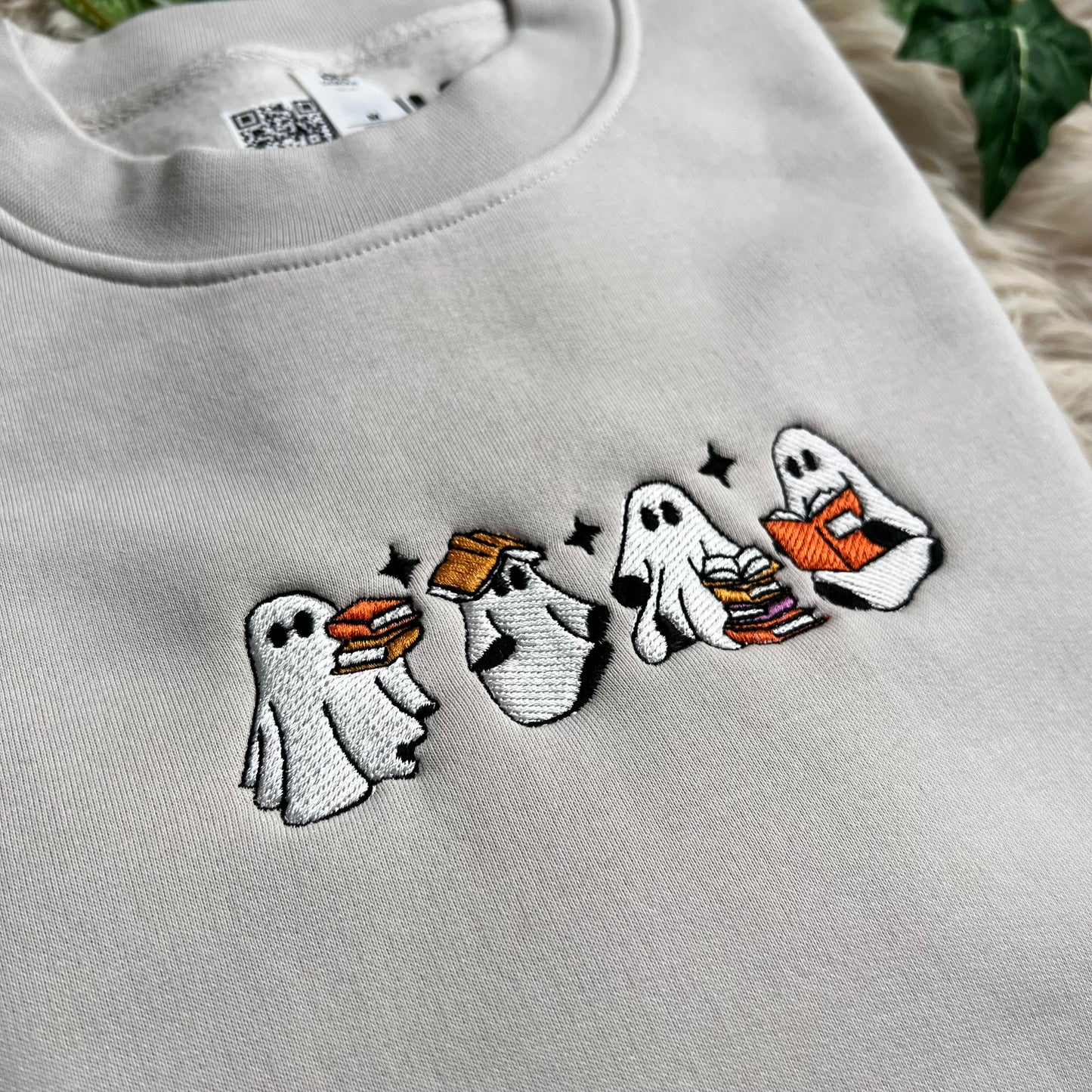Bookish Ghosts Embroidered Crewneck