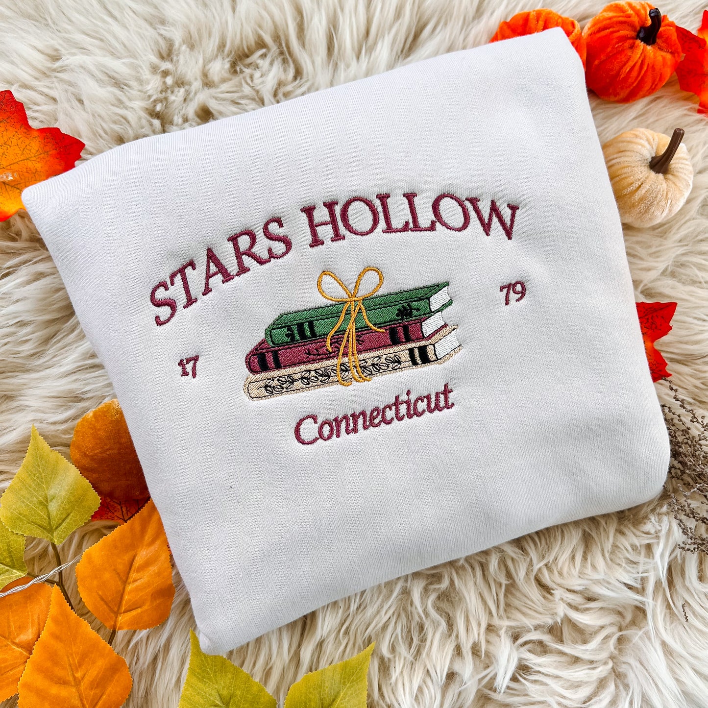 Stars hollow connecticut embroidered sweatshirt for gilmore girls fans