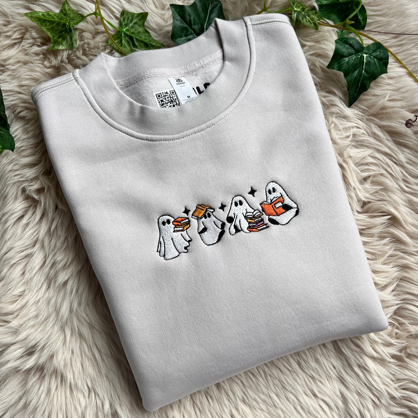 Bookish Ghosts Embroidered Crewneck