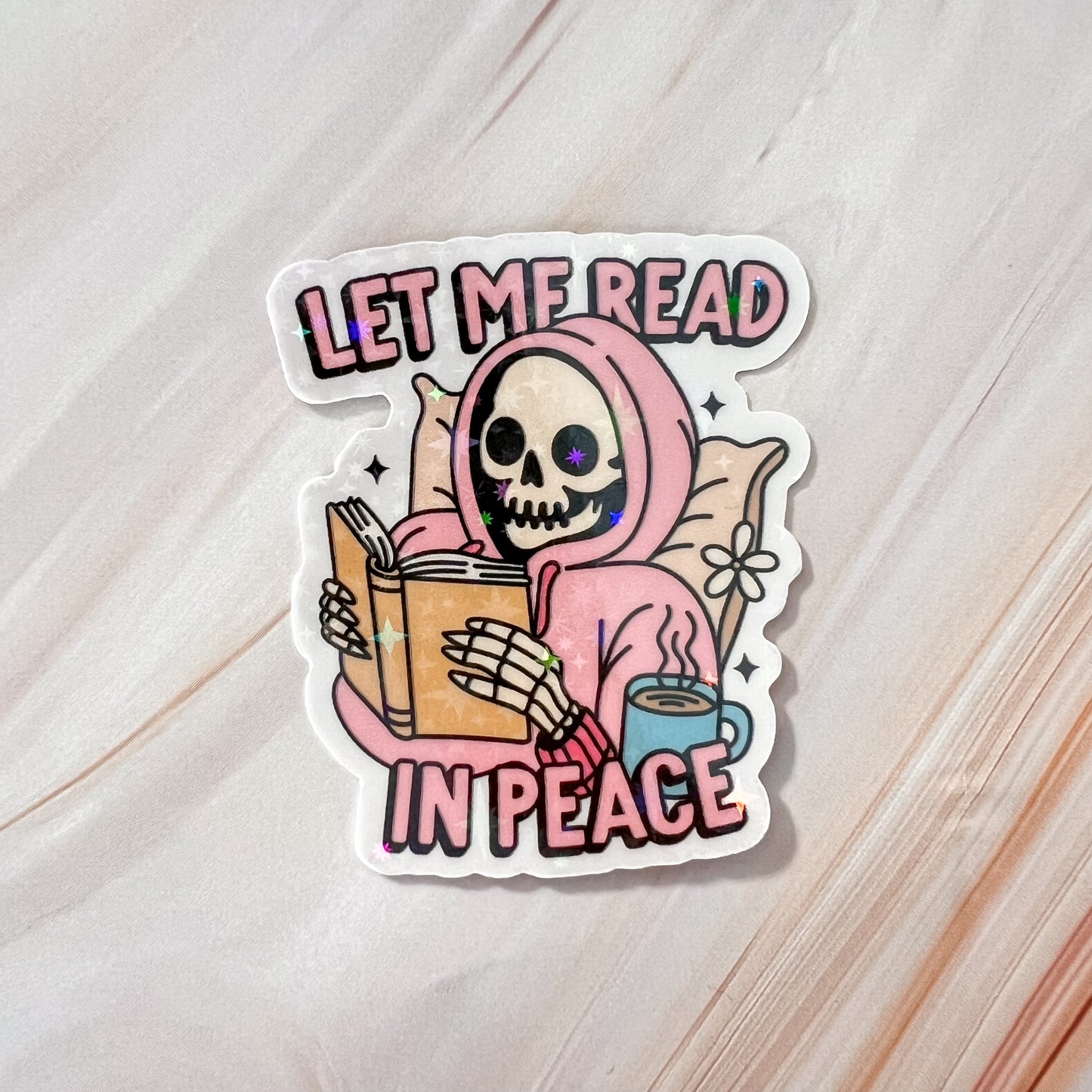 Let Me Read In Peace Sticker
