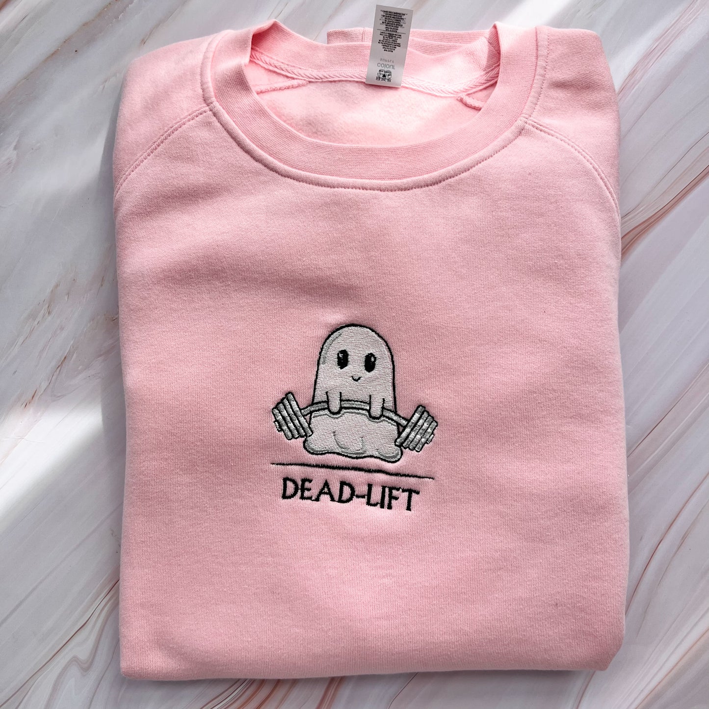 SECOND - Deadlift Ghost Embroidered Crew - size M