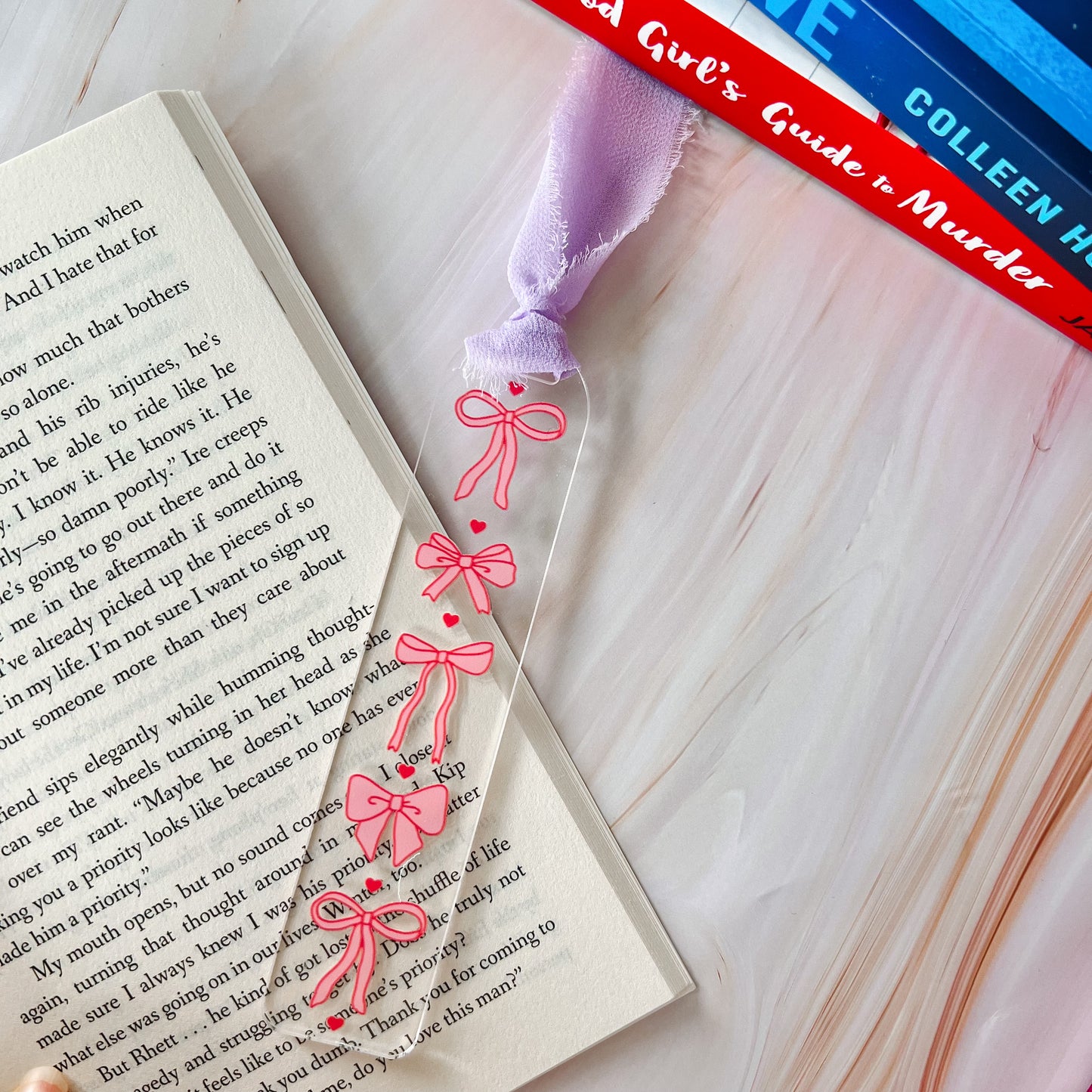 Pink Bows Bookmark