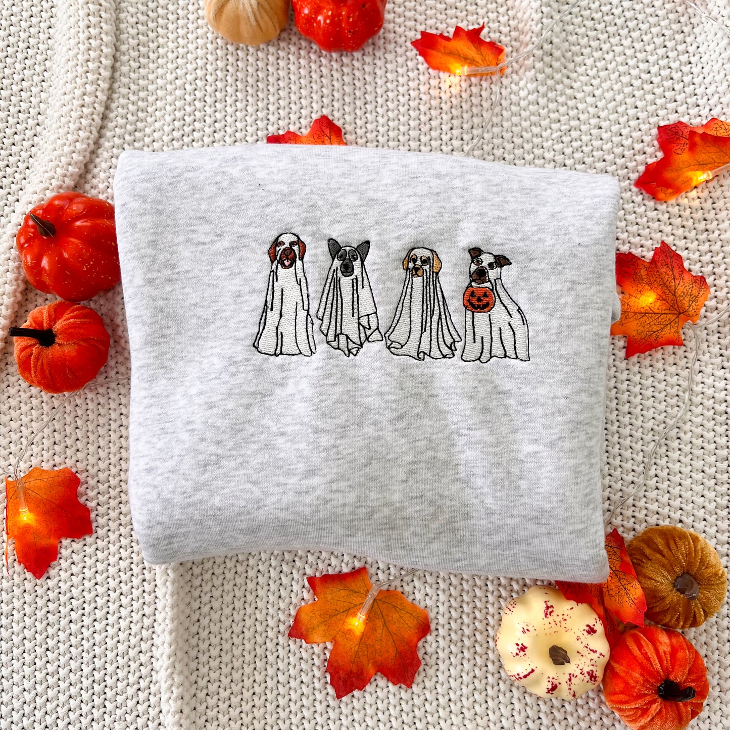 Ghost Dogs Embroidered Crewneck