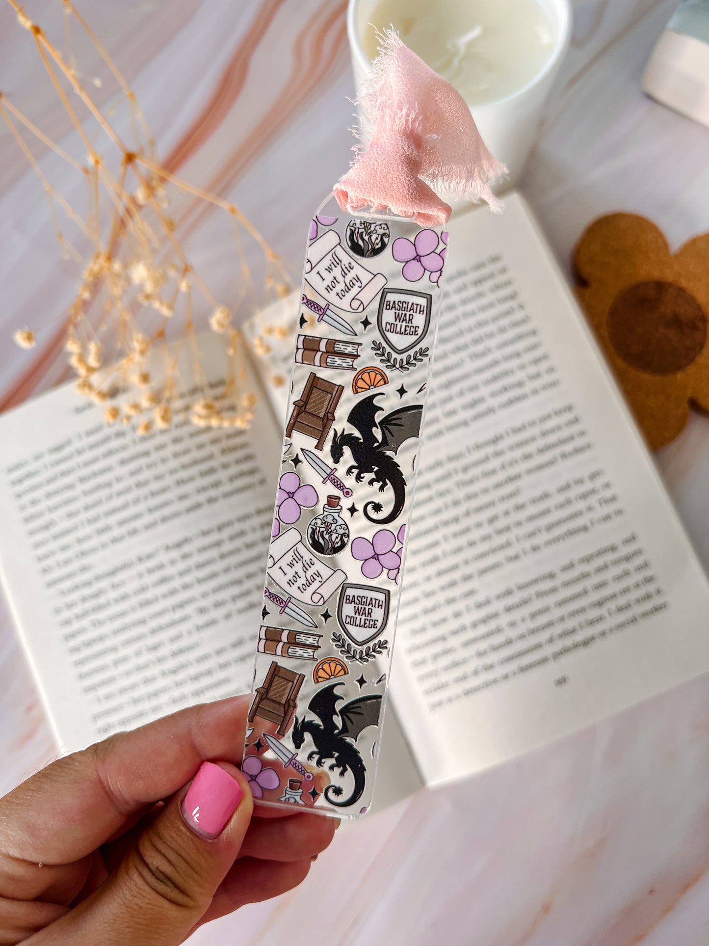 Fourth Wing Inspired Bookmark