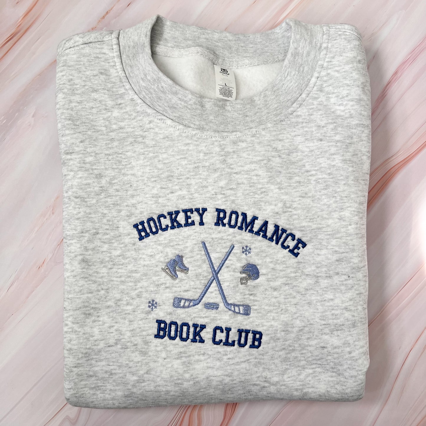 SECOND - Hockey Romance Book Club Embroidered Crew - size L
