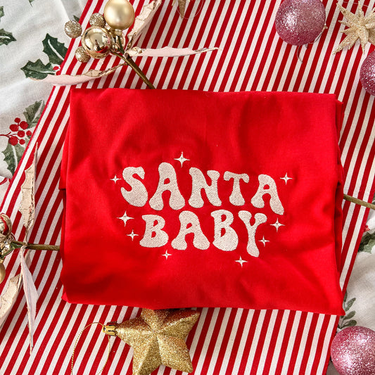Santa Baby Embroidered Tee