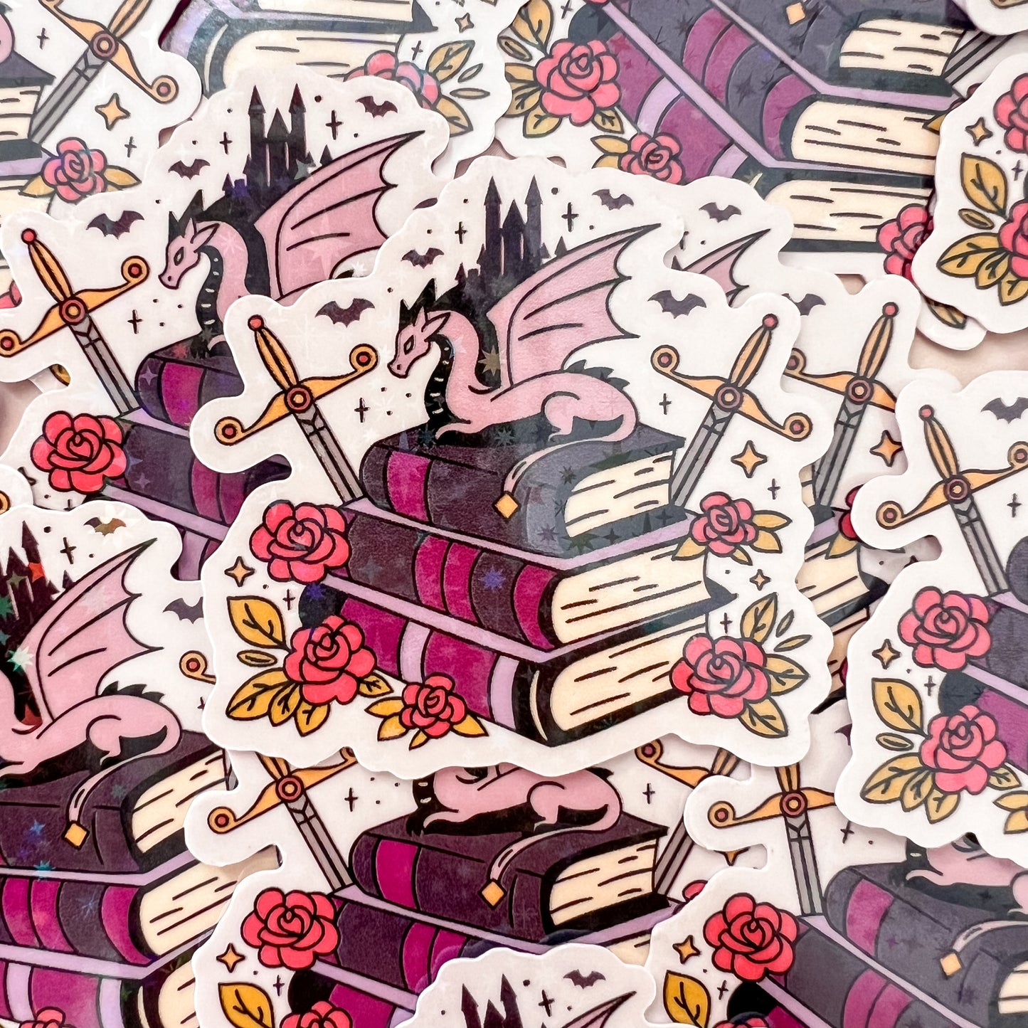 Fantasy Book Stack Sticker