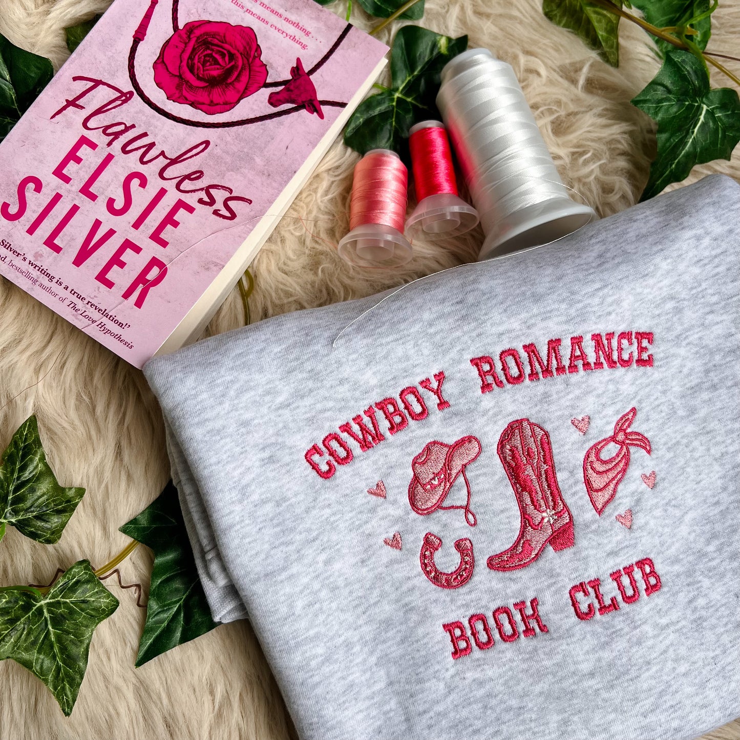 Cowboy Romance Embroidered Crew