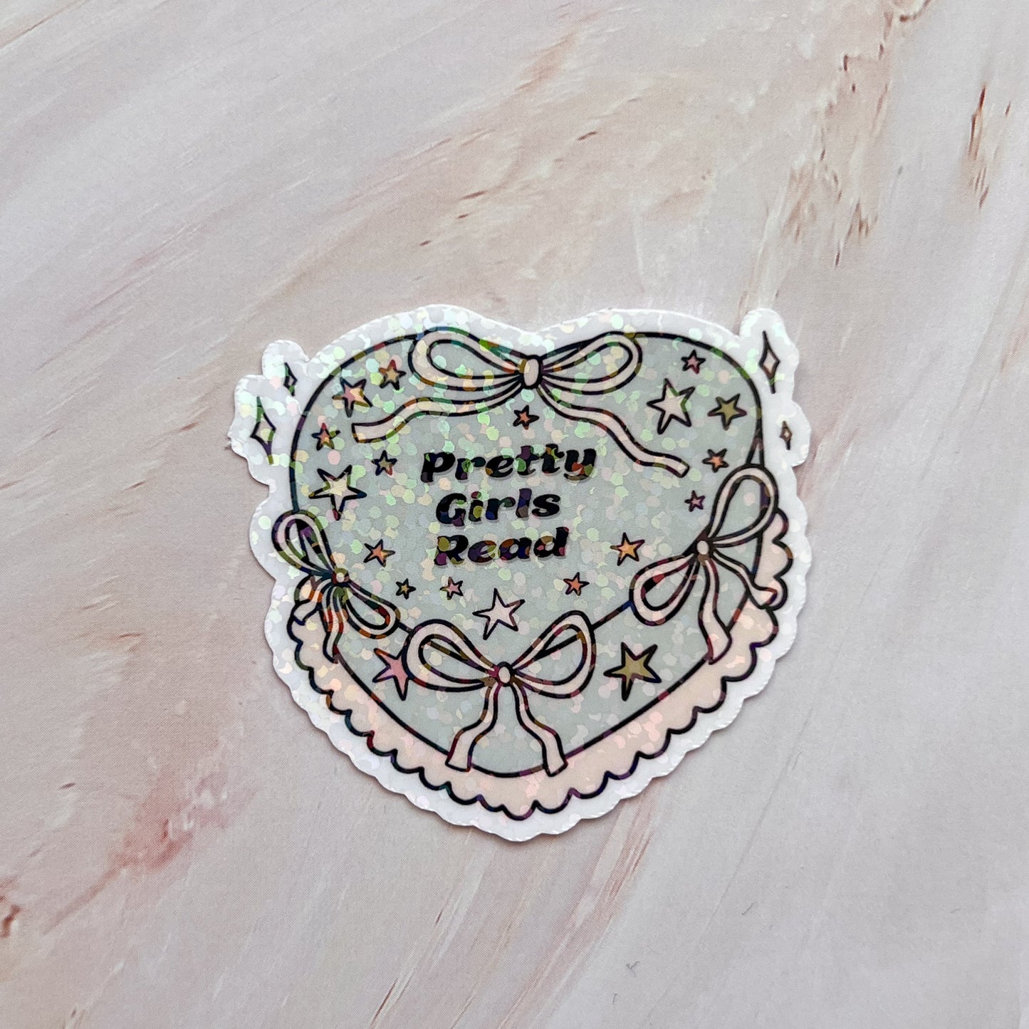 Pretty Girls Read Cake Sticker