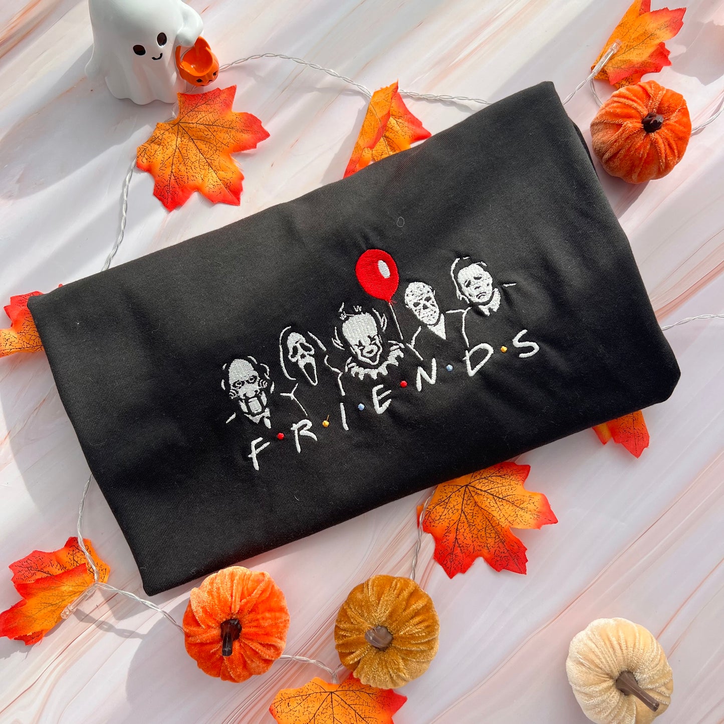 Spooky F.R.I.E.N.D.S Embroidered Tee
