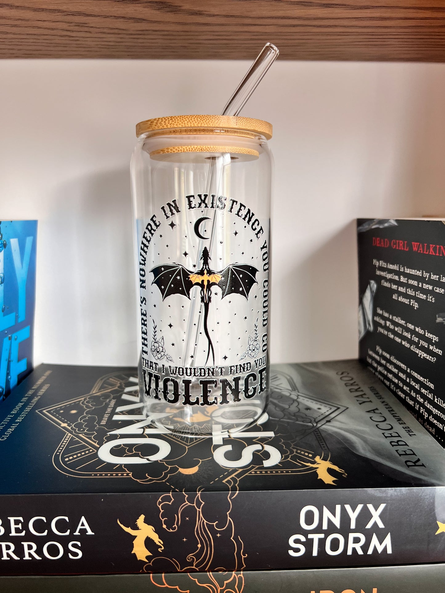 Fourth Wing Quote Glass Tumbler