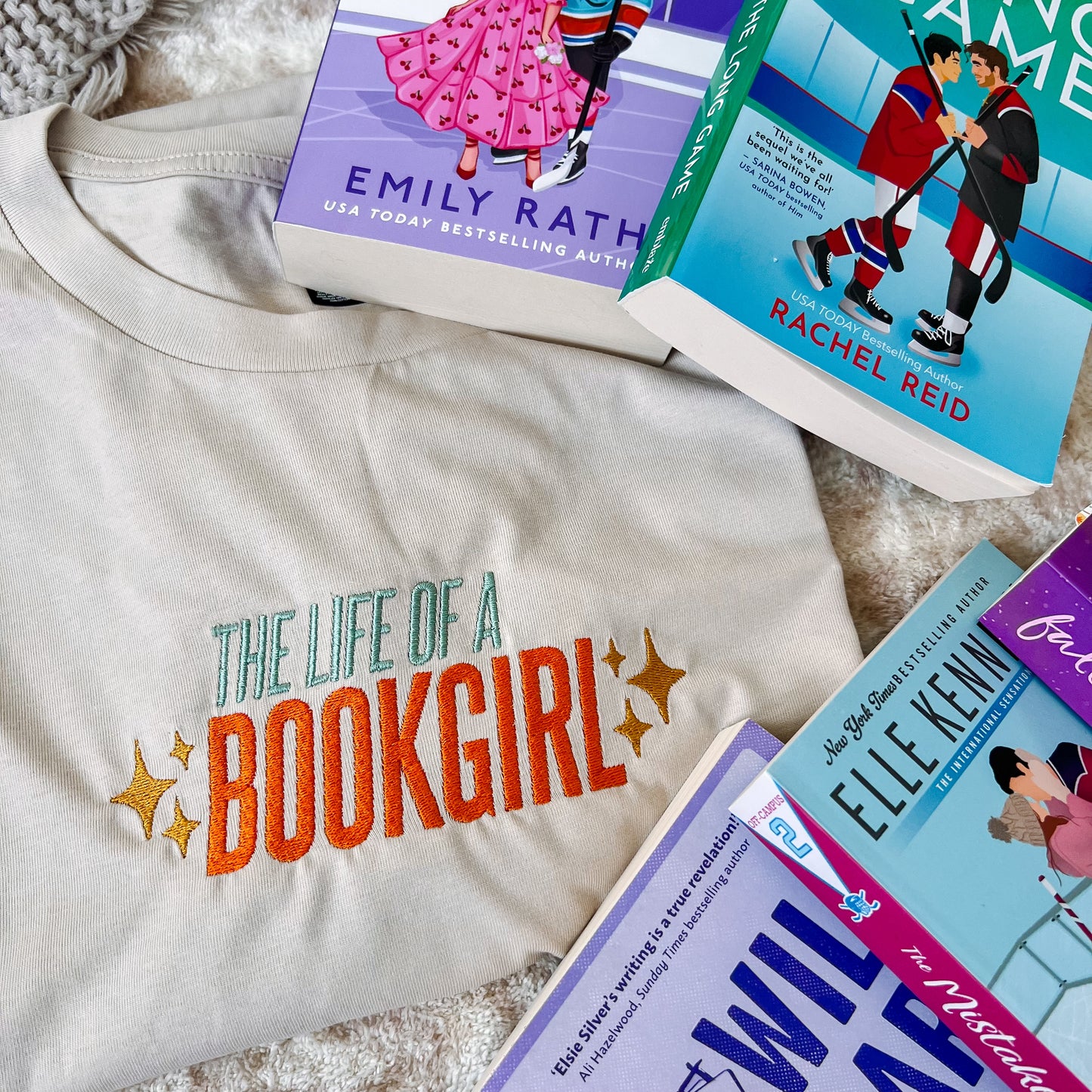 The Life of a Book Girl Embroidered Crew