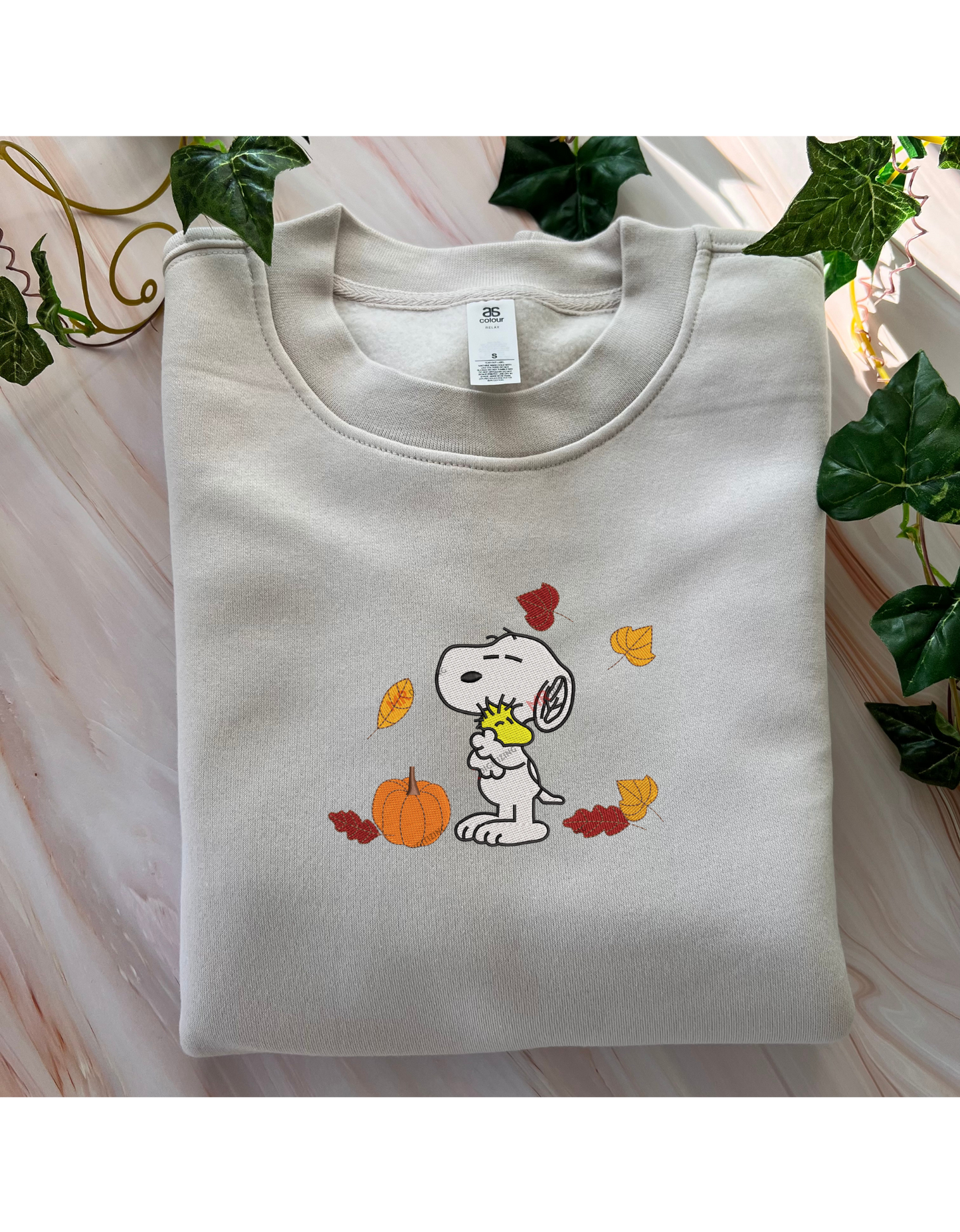 Snoopy Fall Embroidered Crew