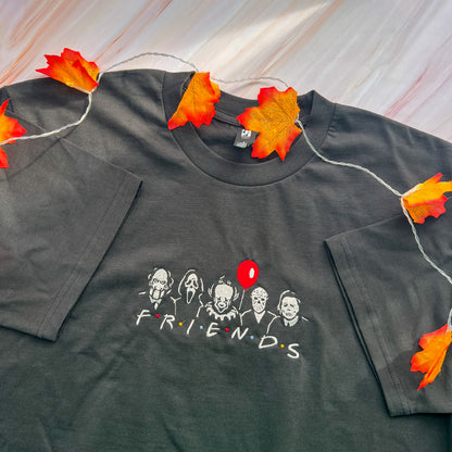 SAMPLE - Spooky F.R.I.E.N.D.S Embroidered Tee - size L