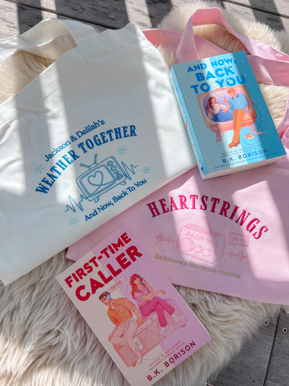 Heartstrings Embroidered Tote - First Time Caller