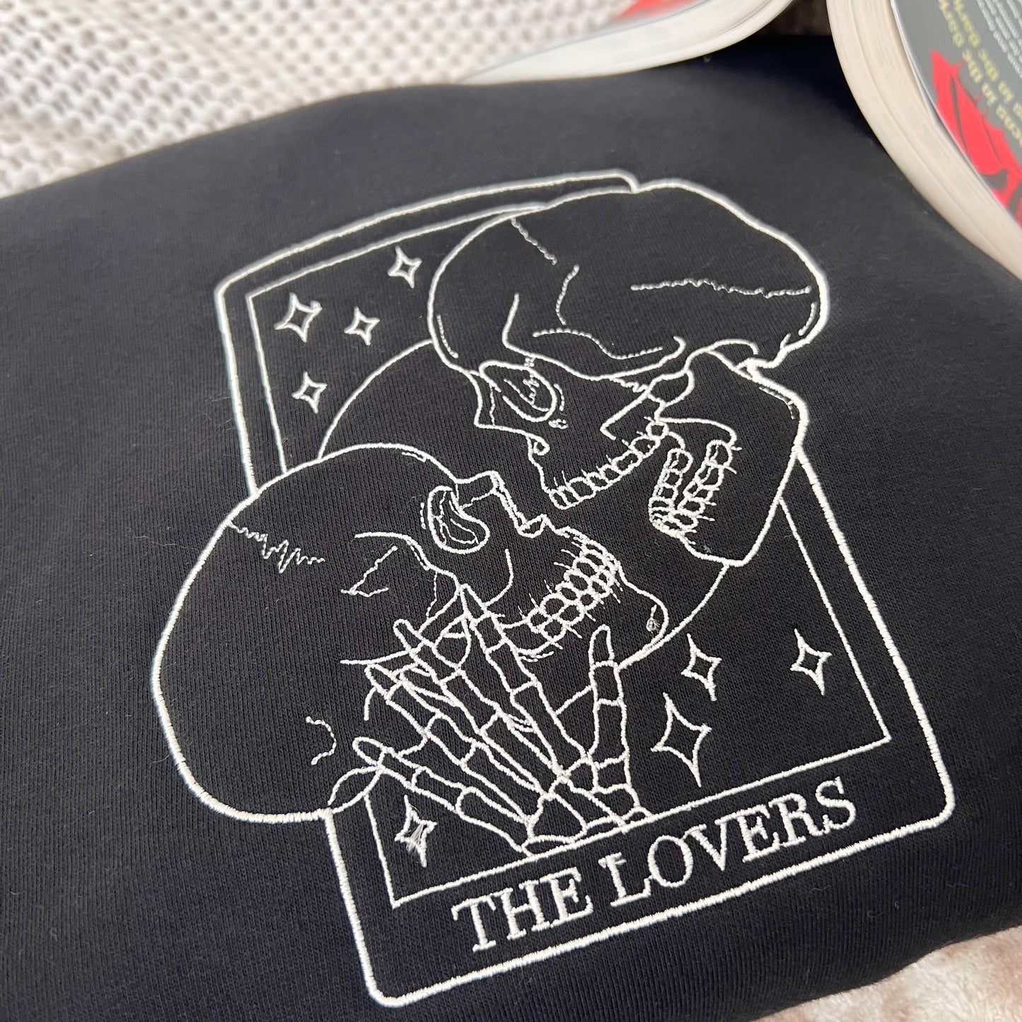The Lovers Tarot Card Embroidered Tee