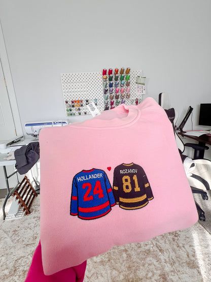 Hockey Romance Jerseys Embroidered Crew