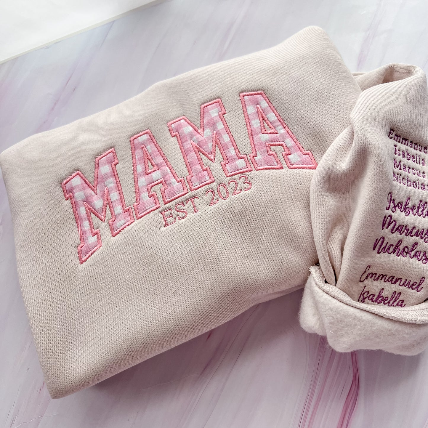MAMA EST Applique Crew