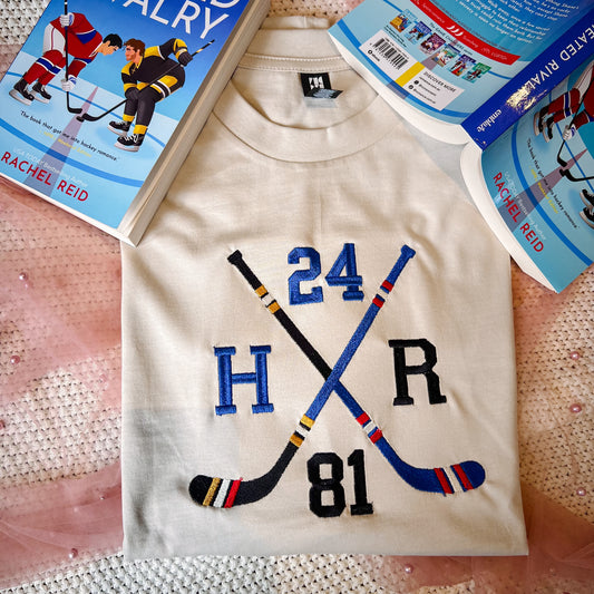 Hockey Romance embroidered  tee for hockey romance readers, book lovers and book club outfits