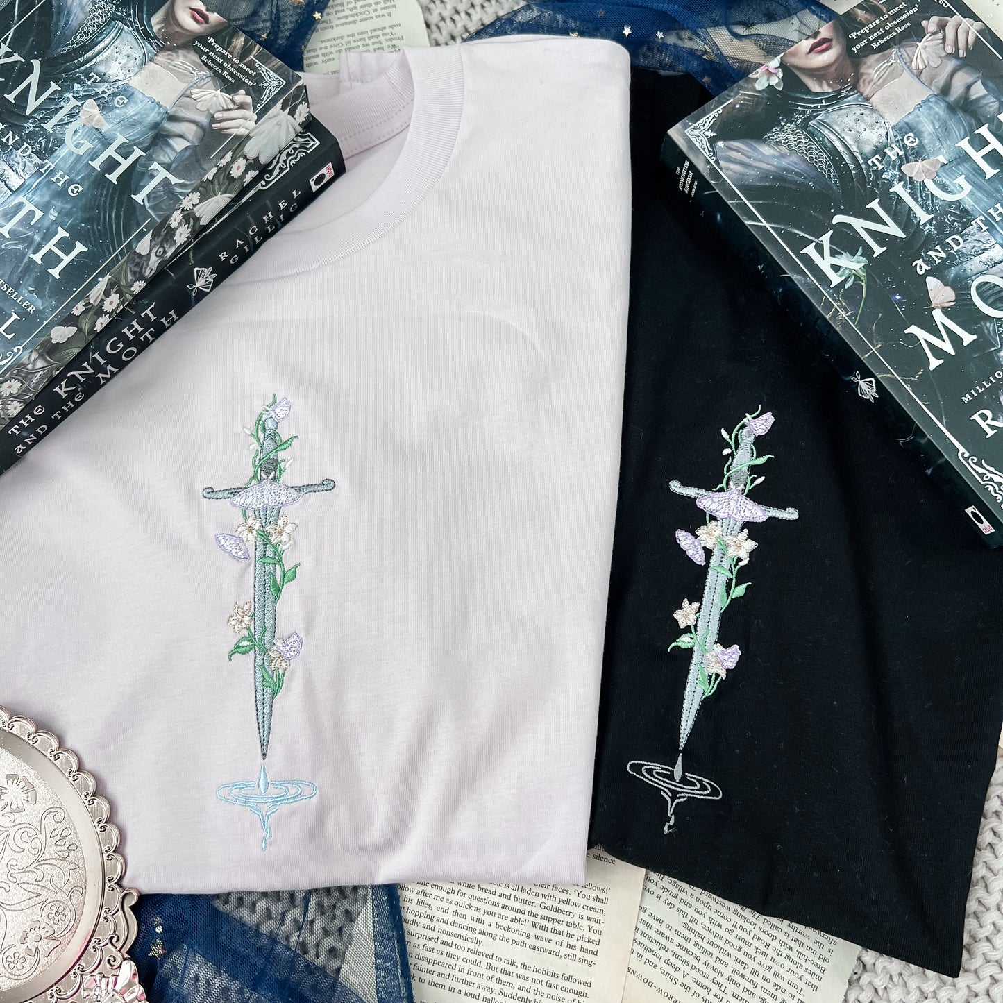 Knight and the Moth Embroidered Tee