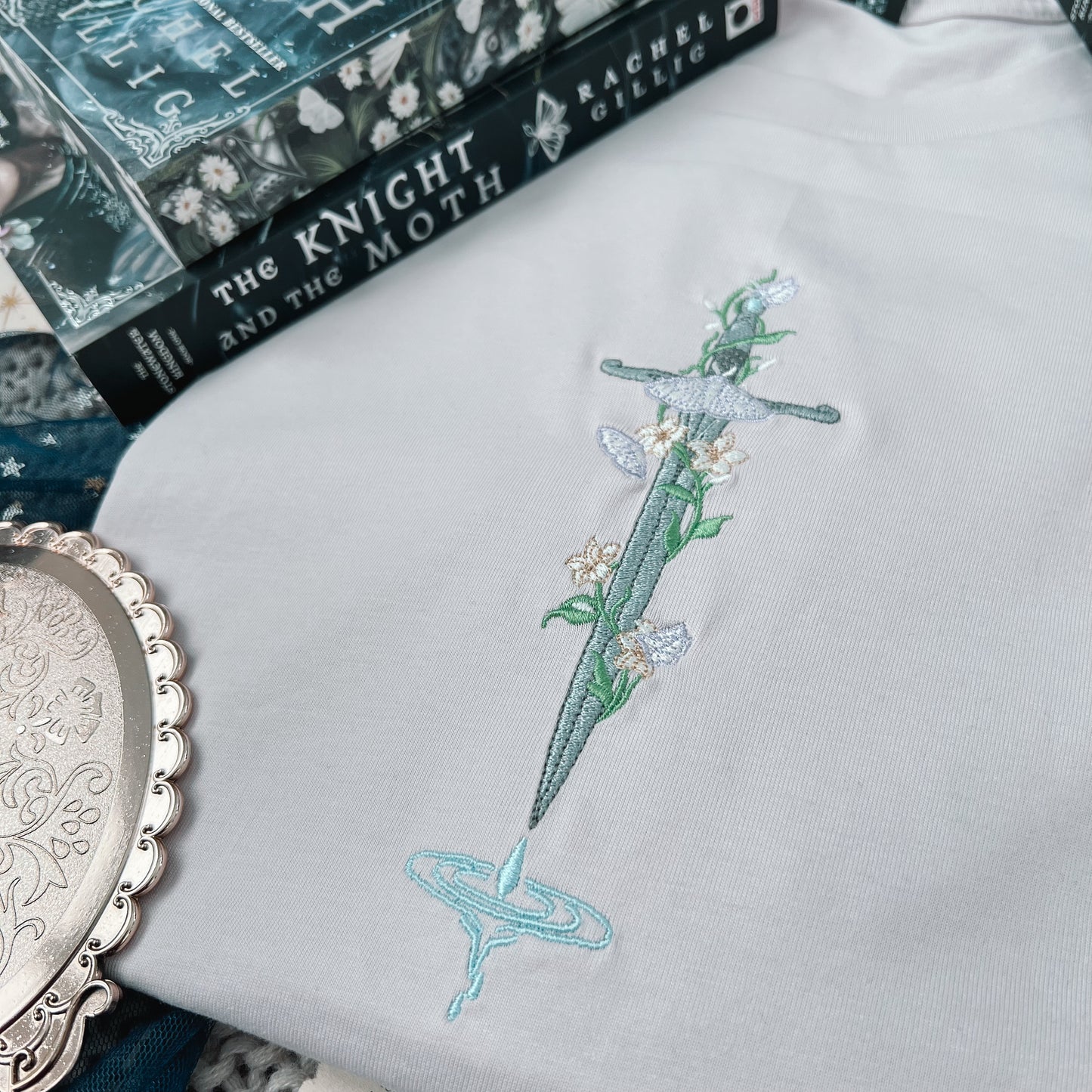 Knight and the Moth Embroidered Tee