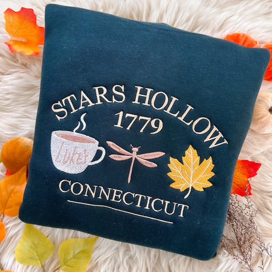 Stars hollow connecticut embroidered sweatshirt for gilmore girls fans