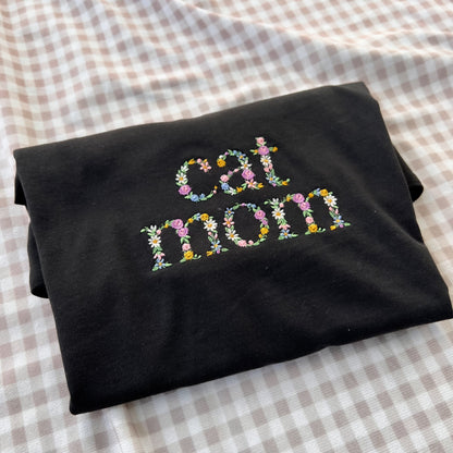 Floral Cat Mom tee