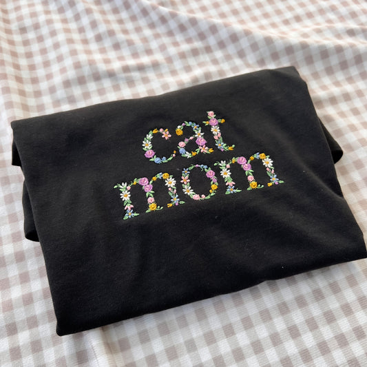 Floral Cat Mom tee