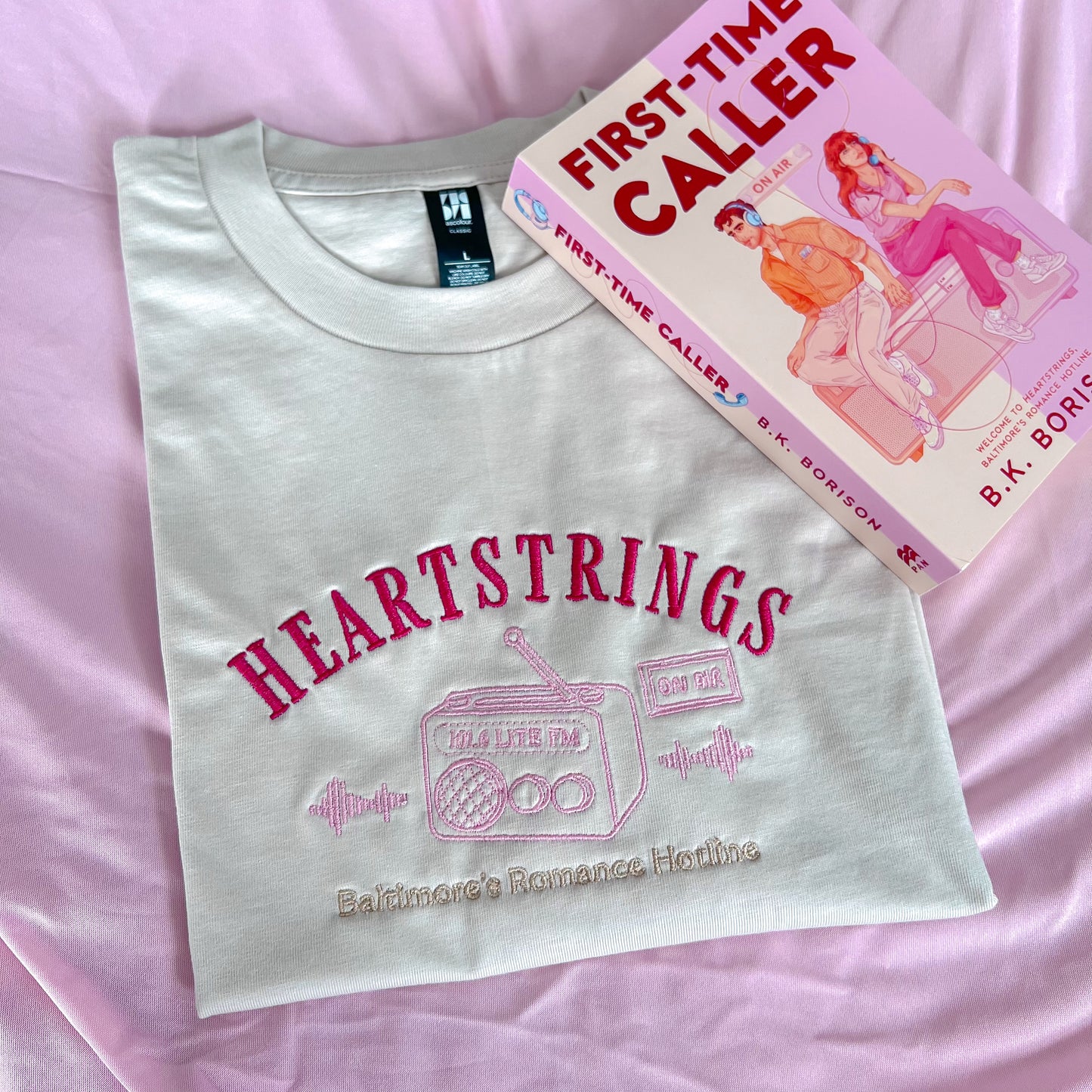 Heartstrings Embroidered Tee - First Time Caller