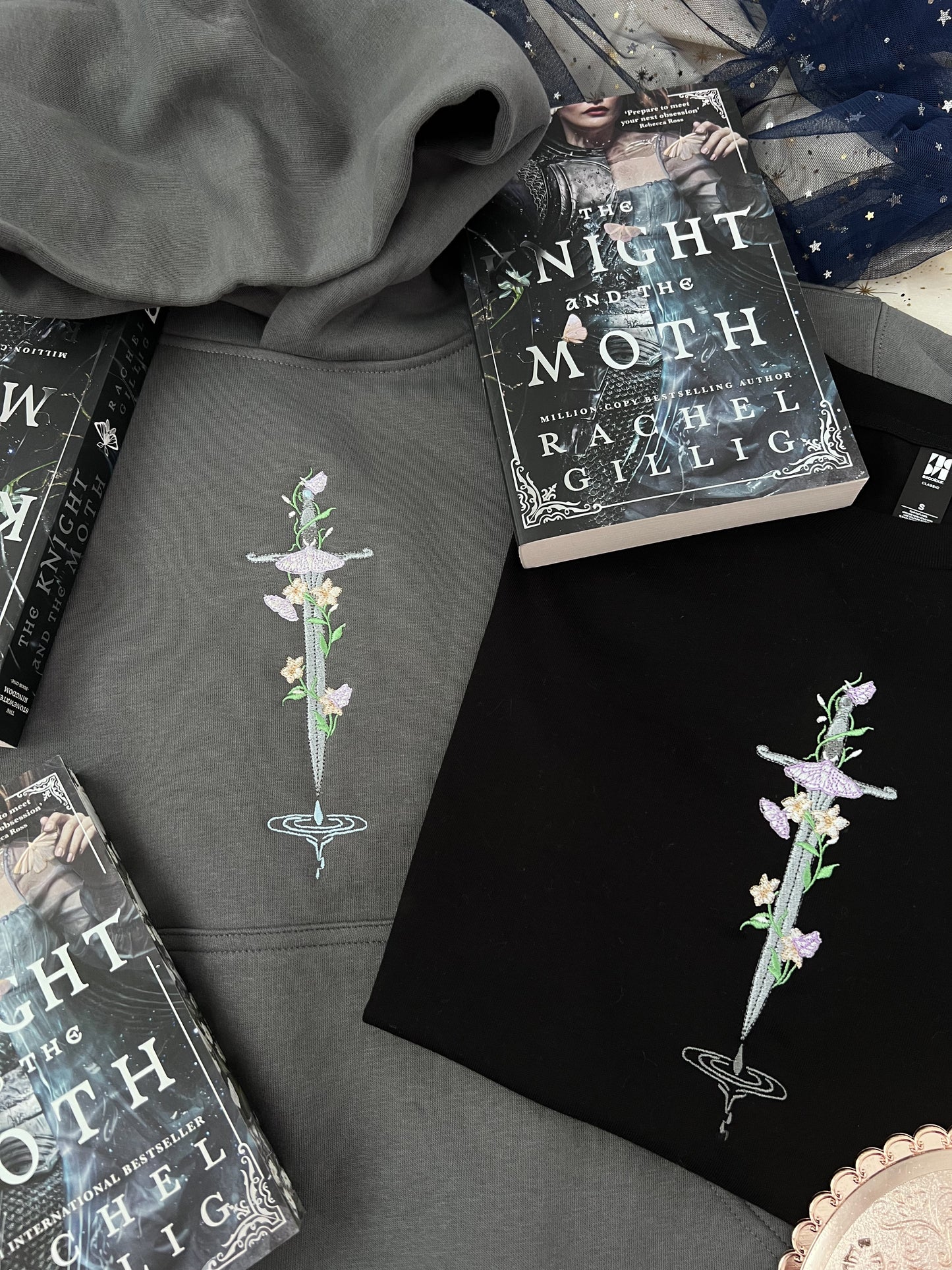 Knight and the Moth Embroidered Tee