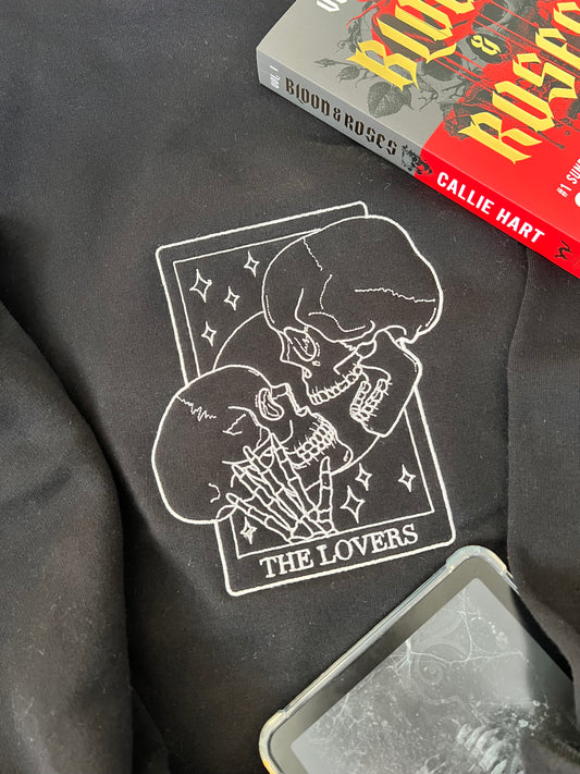 The Lovers Tarot Card Embroidered Crew