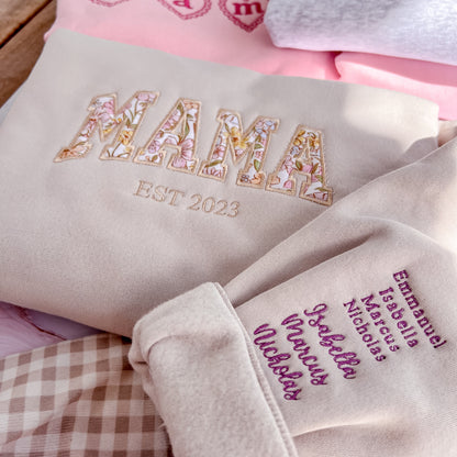 MAMA EST Applique Crew
