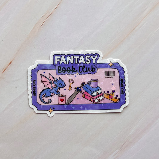 Fantasy Book Club Stamp Sticker