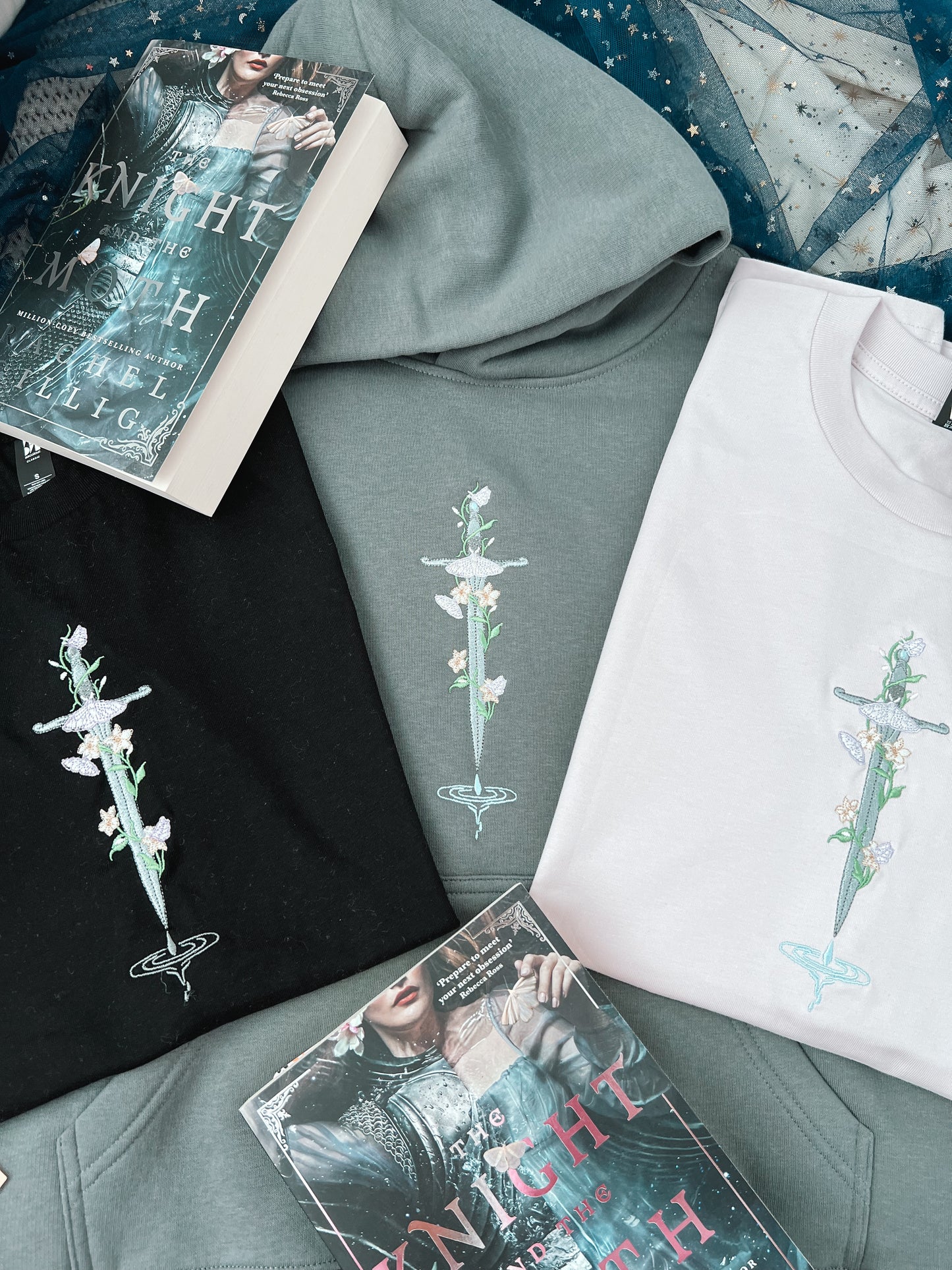 Knight and the Moth Embroidered Tee