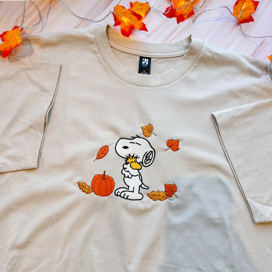 Snoopy Fall Embroidered Tee