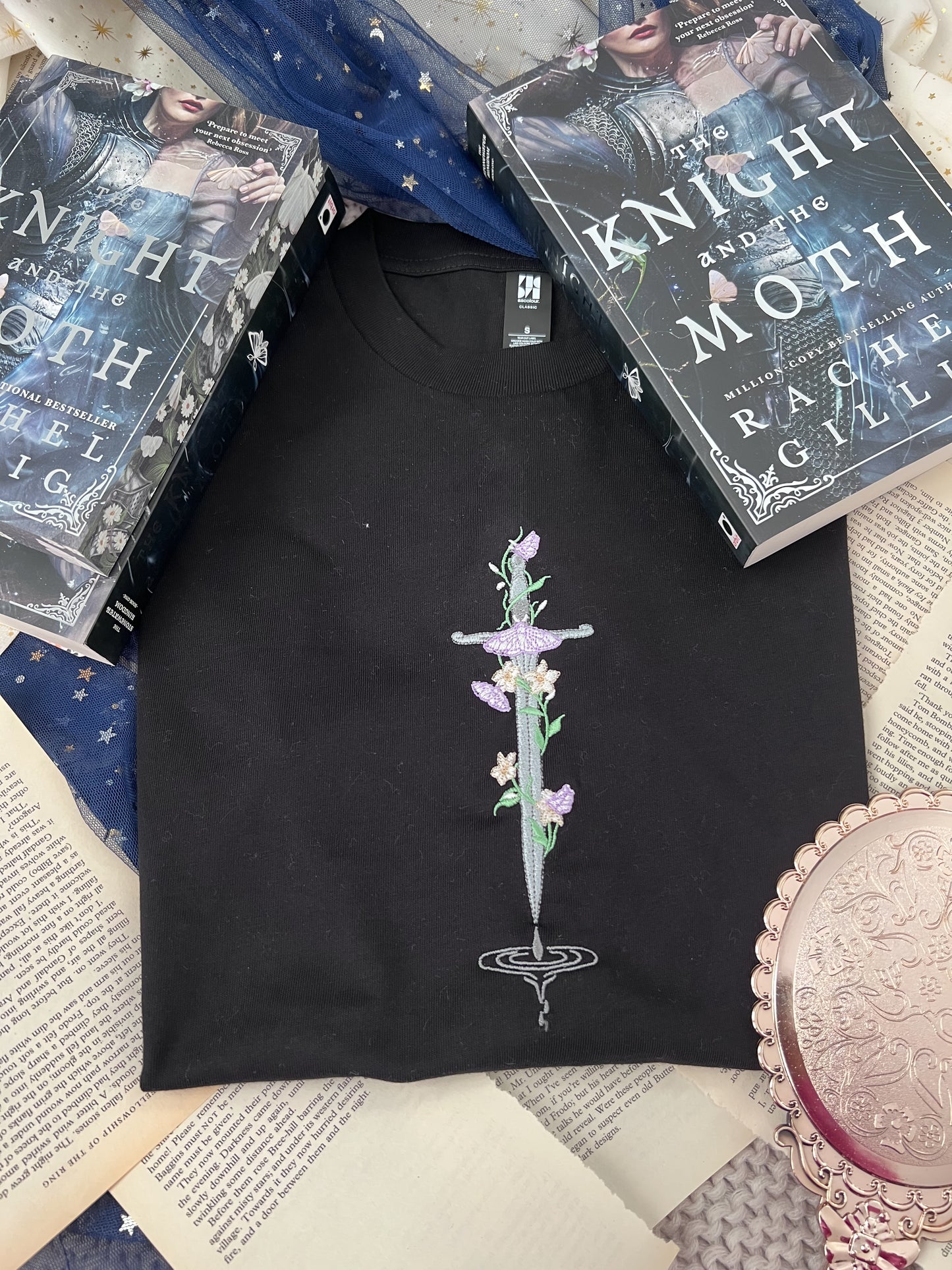 Knight and the Moth Embroidered Tee