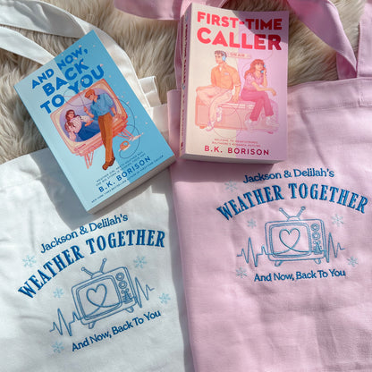 Weather Together Embroidered Tote - And Now, Back To You