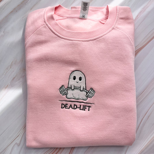 SECOND - Deadlift Ghost Embroidered Crew - size M