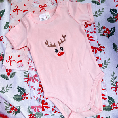 Reindeer Embroidered Bodysuit