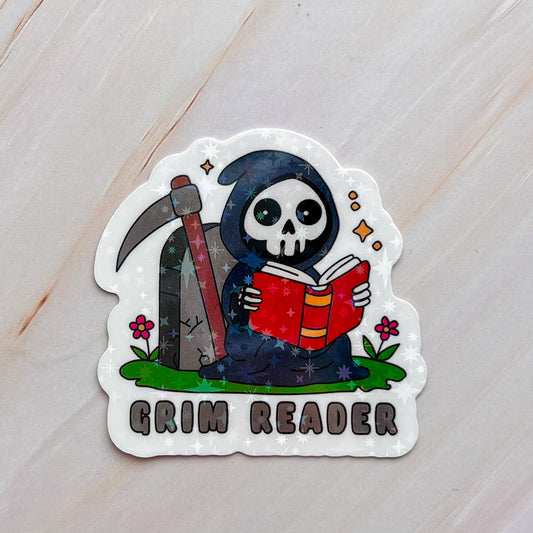 Grim Reader Sticker