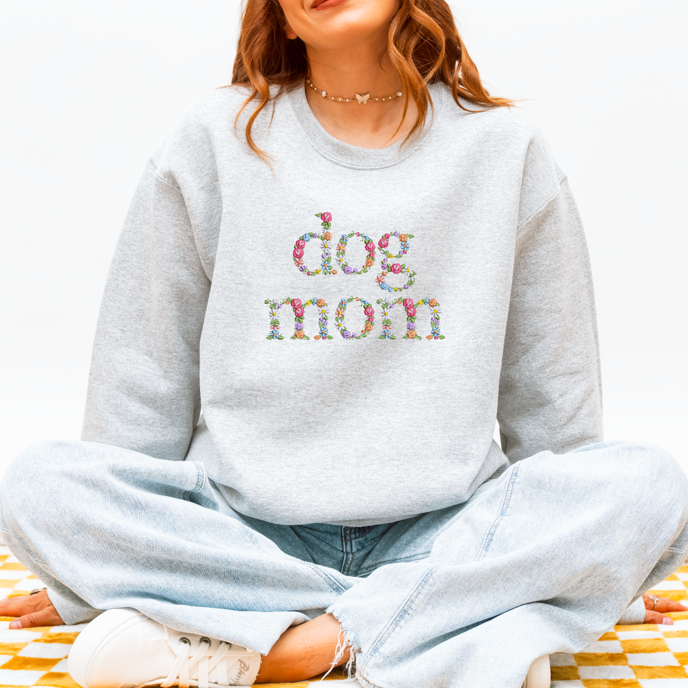 Floral Dog Mom Crew