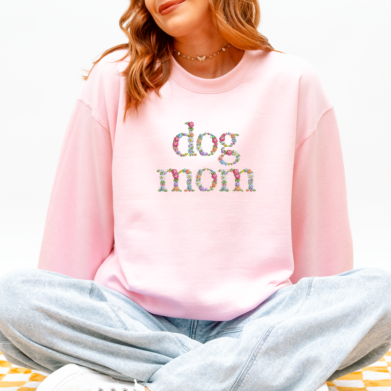 Floral Dog Mom Crew