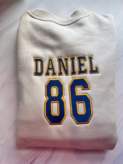 Custom Hockey Player Embroidered Crew