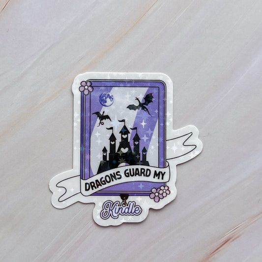 Dragons Guard My Kindle Sticker