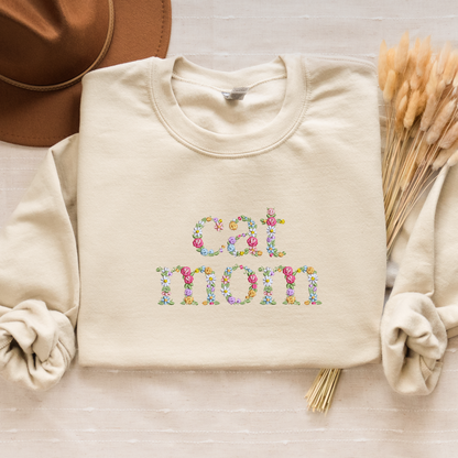 Floral Cat Mom Crew
